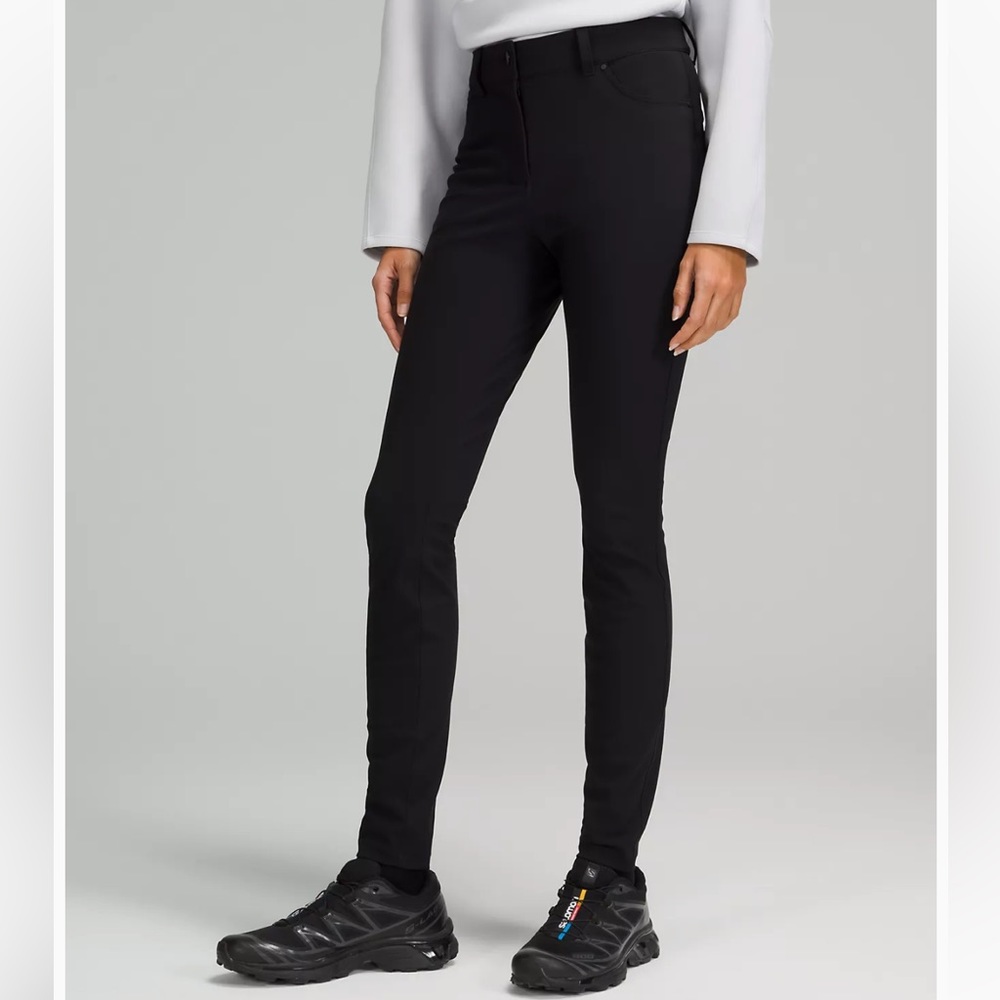 Lululemon City Sleek Slim-Fit 5 Pocket High-Rise Pant 
Full Length Black Size 27
